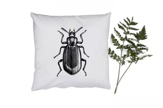 MuchoWow Декоративная подушка Диванная подушка Декоративная подушка для гостиной 45 x 45 см Жуки - Животные - Винтаж - Чехлы на подушки - Декоративные чехлы на подушки - Декоративные чехлы на подушки