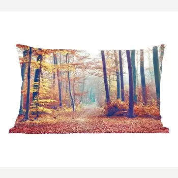 MuchoWow Декоративная подушка Диванная подушка Декоративная подушка для гостиной 60 x 40 см Лес - Осень - Листья - Чехлы для подушек - Декоративные чехлы для подушек - Декоративные чехлы для подушек