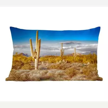MuchoWow Декоративная подушка Диванная подушка Декоративная подушка для гостиной 60 x 40 см Кактус на закате в Аризоне - Чехлы для подушек - Декоративные чехлы для подушек - Декоративные чехлы для подушек
