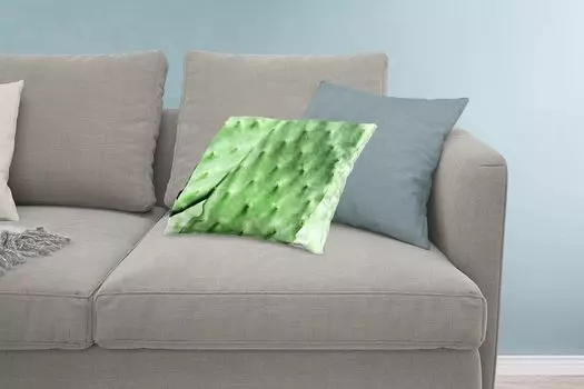 MuchoWow Декоративная подушка Диванная подушка Декоративная подушка для гостиной 60 x 40 см Лист кактуса Барбари Мятно-зеленый - Чехлы для подушек - Декоративные чехлы для подушек - Декоративные чехлы для подушек