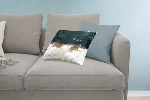 MuchoWow Декоративная подушка Диванная подушка Декоративная подушка для гостиной 60 x 40 см Волк - Дерево - Животные - Чехлы на подушки - Декоративные чехлы на подушки - Декоративные чехлы на подушки