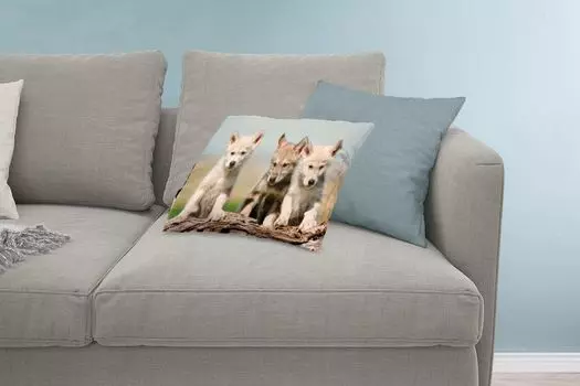 MuchoWow Декоративная подушка Диванная подушка Декоративная подушка для гостиной 60 x 40 см Волк - Ребенок - Дерево - Чехлы на подушки - Декоративные чехлы на подушки - Декоративные чехлы на подушки