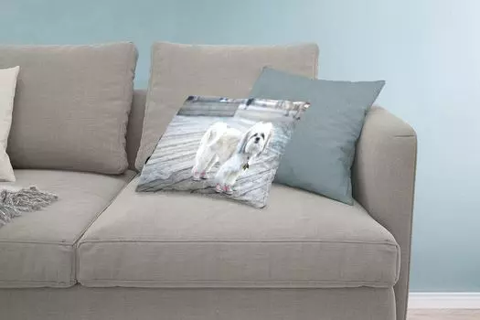 MuchoWow Декоративная подушка Диванная подушка Декоративная подушка для гостиной 60 x 40 см Собака Ши-тцу в розовых туфлях - Чехлы на подушки - Декоративные чехлы на подушки - Декоративные чехлы