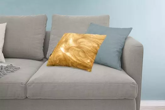 MuchoWow Декоративная подушка Диванная подушка Декоративная подушка для гостиной 60 x 40 см Золотой фон с блестками - Чехлы для подушек - Декоративные чехлы для подушек - Декоративные чехлы для подушек