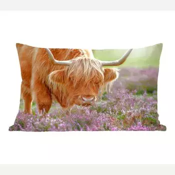 MuchoWow Декоративная подушка Диванная подушка Декоративная подушка для гостиной 60 x 40 см Шотландский горец - Цветы - Природа - Чехлы на подушки - Декоративные наволочки - Декоративные наволочки