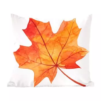 MuchoWow Декоративная подушка Диванная подушка Декоративная подушка для гостиной 45 x 45 см Осень - Рисунок - Лист - Чехлы на подушки - Декоративные чехлы на подушки - Декоративные наволочки