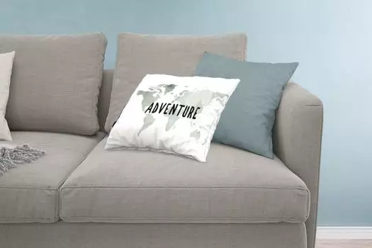 MuchoWow Декоративная подушка Диванная подушка Декоративная подушка для гостиной 60 x 40 см Карта мира - Акварель - Цитата - Чехлы для подушек - Декоративные чехлы для подушек - Декоративные чехлы для подушек