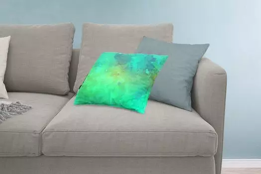 MuchoWow Декоративная подушка Диванная подушка Декоративная подушка для гостиной 60 x 40 см Акварель - Зеленый - Темно-зеленый - Абстракция - Чехлы для подушек - Декоративные чехлы для подушек - Декоративные чехлы для подушек