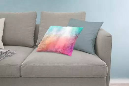 MuchoWow Декоративная подушка Диванная подушка Декоративная подушка для гостиной 60 x 40 см Акварель - Розовый - Фиолетовый - Зеленый - Чехлы для подушек - Декоративные чехлы для подушек - Декоративные чехлы для подушек