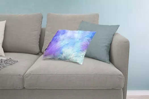 MuchoWow Декоративная подушка Диванная подушка Декоративная подушка для гостиной 60 x 40 см Акварель - Фиолетовый - Голубой - Чехлы для подушек - Декоративные чехлы для подушек - Декоративные чехлы для подушек