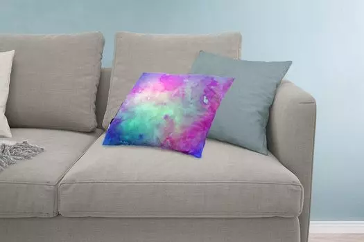 MuchoWow Декоративная подушка Диванная подушка Декоративная подушка для гостиной 60 x 40 см Акварель - Зеленый - Фиолетовый - Чехлы для подушек - Декоративные чехлы для подушек - Декоративные чехлы для подушек