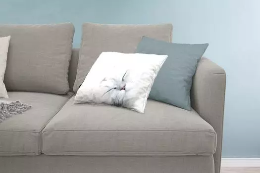 MuchoWow Декоративная подушка Диванная подушка Декоративная подушка для гостиной 60 x 40 см Кот - Белый - Крупный план - Чехлы на подушки - Декоративные чехлы на подушки - Декоративные чехлы на подушки