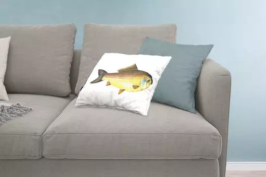 MuchoWow Декоративная подушка Диванная подушка Декоративная подушка для гостиной 60 x 40 см Рыба - Фронтонный реализм - Чехлы для подушек - Декоративные чехлы для подушек - Декоративные чехлы для подушек