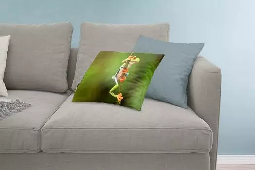 MuchoWow Декоративная подушка Диванная подушка Декоративная подушка для гостиной 60 x 40 см Красноглазая древесная лягушка в джунглях - Чехлы для подушек - Декоративные чехлы для подушек - Декоративные чехлы для подушек