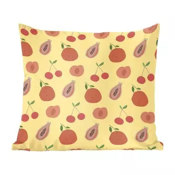 MuchoWow Декоративная подушка Диванная подушка Декоративная подушка для гостиной 50 x 50 см Фрукты - Абстракция - Узор - Чехлы на подушки - Украшение - Спальня