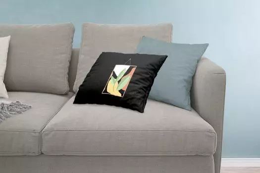 MuchoWow Декоративная подушка Диванная подушка Декоративная подушка для гостиной 60 x 40 см Растение - Листья - Рамка - Пастель - Чехлы для подушек - Декоративные чехлы для подушек - Декоративные чехлы для подушек