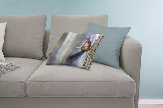 MuchoWow Декоративная подушка Диванная подушка Декоративная подушка для гостиной 60 x 40 см Лесной зверек - Белка - Ветки - Чехлы на подушки - Декоративные чехлы на подушки - Декоративные чехлы