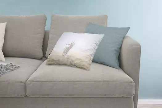 MuchoWow Декоративная подушка Диванная подушка Декоративная подушка для гостиной 60 x 40 см Олень - Трава - Туман - Чехлы для подушек - Декоративные чехлы для подушек - Декоративные чехлы для подушек