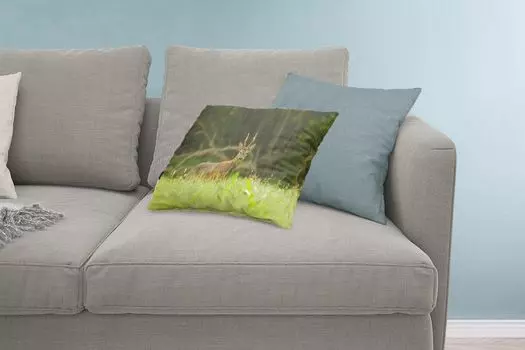 MuchoWow Декоративная подушка Диванная подушка Декоративная подушка для гостиной 60 x 40 см Олень - Трава - Лес - Чехлы на подушки - Декоративные чехлы на подушки - Декоративные наволочки