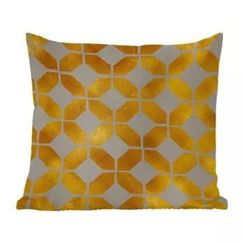 MuchoWow Декоративная подушка Диванная подушка Декоративная подушка для гостиной 45 x 45 см Узор - Золото - Роскошь - Чехлы для подушек - Декоративные чехлы для подушек - Декоративные чехлы для подушек
