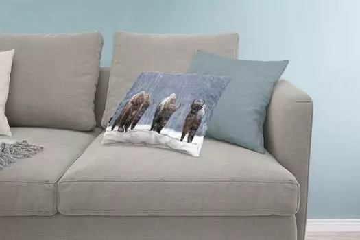 MuchoWow Декоративная подушка Диванная подушка Декоративная подушка для гостиной 60 x 40 см Животные - Снег - Америка - Чехлы на подушки - Декоративные чехлы на подушки - Декоративные чехлы на подушки