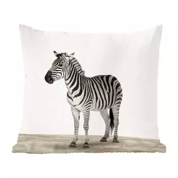 MuchoWow Декоративная подушка Диванная подушка Декоративная подушка для гостиной 50 x 50 см Животные - Зебра - Черный - Белый - Чехлы на подушки - Украшение - Спальня