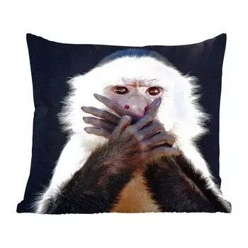 MuchoWow декоративная подушка диванная подушка для гостиной декоративная подушка 40х40 см обезьяна - дикие животные - портрет - чехлы на диванные подушки - без наполнителя