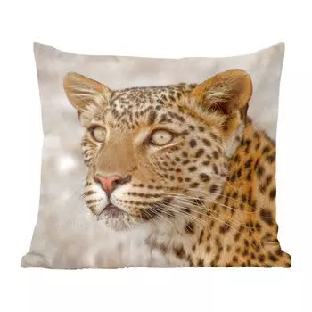 MuchoWow декоративная подушка диванная подушка для гостиной декоративная подушка 40х40 см леопард - макро - коричневый - чехлы на диванные подушки - без наполнителя