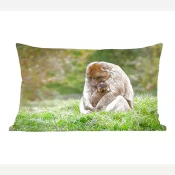 MuchoWow декоративная подушка диванная подушка для гостиной декоративная подушка 50x30 см обезьяна - молодой - трава - чехлы на диванные подушки - без наполнителя
