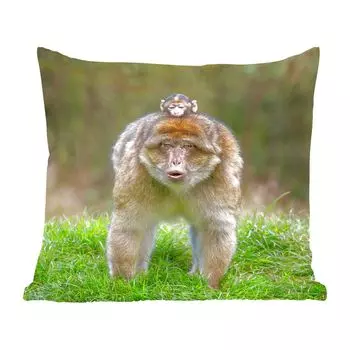 MuchoWow декоративная подушка диванная подушка для гостиной декоративная подушка 40x40 см животное - обезьяна - малыш - чехлы на диванные подушки - без наполнителя