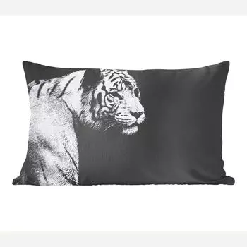 MuchoWow декоративная подушка диванная подушка для гостиной декоративная подушка 50x30 см тигр - дикие животные - светлые - чехлы на диванные подушки - без наполнителя