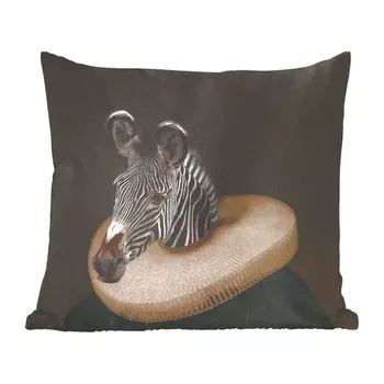 MuchoWow декоративная подушка диванная подушка для гостиной декоративная подушка 40x40 см зебра - искусство - одежда - чехлы на диванные подушки - без наполнителя