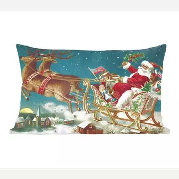 MuchoWow декоративная подушка диванная подушка для гостиной декоративная подушка 50x30 см Рождество - зима - винтаж - чехлы на диванные подушки - без наполнителя