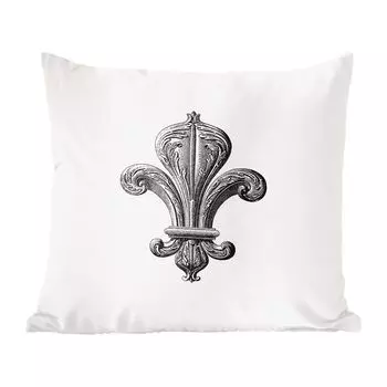 MuchoWow декоративная подушка диванная подушка для гостиной декоративная подушка 40 x 40 см винтаж - Французская лилия - Франция - чехлы на диванные подушки - без наполнителя