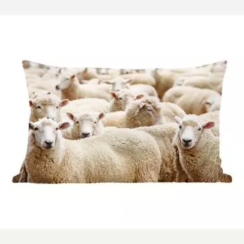 MuchoWow декоративная подушка диванная подушка для гостиной декоративная подушка 50x30 см овечья шерсть - белый - чехлы на диванные подушки - без наполнителя