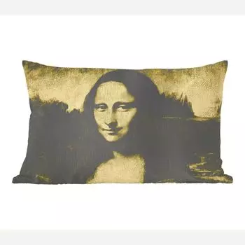 MuchoWow декоративная подушка диванная подушка для гостиной декоративная подушка 50х30 см Мона Лиза - Леонардо да Винчи - Старые мастера - чехлы на диванные подушки - без наполнителя