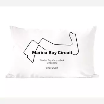 MuchoWow декоративная подушка диванная подушка для гостиной декоративная подушка 50x30 см Сингапур - гоночная трасса Формулы 1 - чехлы на диванные подушки - без наполнителя