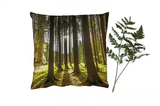 MuchoWow декоративная подушка диванная подушка для гостиной декоративная подушка 40 x 40 см дерево - природа - солнце - лес - чехлы на диванные подушки - без наполнителя