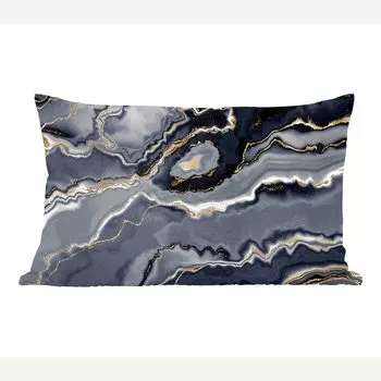 MuchoWow декоративная подушка диванная подушка для гостиной декоративная подушка 50 x 30 см блеск - золото - мрамор - агат - геодезия - чехлы на диванные подушки - без наполнителя