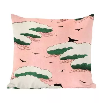MuchoWow декоративная подушка диванная подушка для гостиной декоративная подушка 40 x 40 см японский - птица - облако - винтаж - чехлы на диванные подушки - без наполнителя