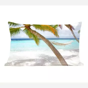 MuchoWow декоративная подушка диванная подушка для гостиной декоративная подушка 50х30 см море - пальма - гамак - чехлы на диванные подушки - без наполнителя