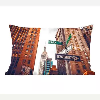 MuchoWow декоративная подушка диванная подушка для гостиной декоративная подушка 50x30 см New York city center - чехлы на диванные подушки - без наполнителя