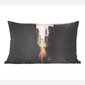 MuchoWow декоративная подушка диванная подушка для гостиной декоративная подушка 50x30 см Нью-Йоркская улица утром - чехлы на диванные подушки - без наполнителя