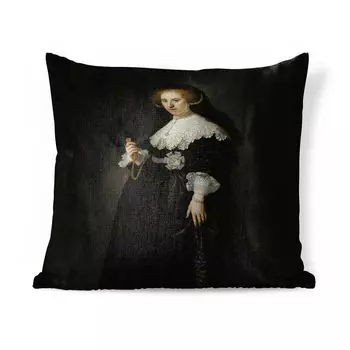 MuchoWow декоративная подушка диванная подушка для гостиной декоративная подушка 40x40 см Брачный портрет Опьена Коппита - Рембрандт ван Рейн - чехлы на диванные подушки - без наполнителя