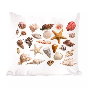 MuchoWow декоративная подушка диванная подушка для гостиной декоративная подушка 40х40 см ракушка - морская звезда - белый - чехлы на диванные подушки - без наполнителя