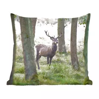 MuchoWow декоративная подушка диванная подушка гостиная декоративная подушка 40x40 см олень - деревья - трава - чехлы на диванные подушки - без наполнителя
