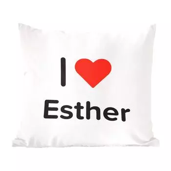 MuchoWow декоративная подушка диванная подушка гостиная декоративная подушка 40x40 см I love - Esther - Girl - чехлы на диванные подушки - без наполнителя