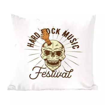 MuchoWow декоративная подушка диванная подушка гостиная декоративная подушка 40х40 см винтаж - череп - гитара - чехлы на диванные подушки - без наполнителя, мультиколор