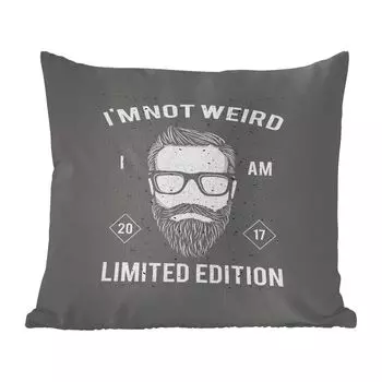 MuchoWow декоративная подушка диванная подушка гостиная декоративная подушка 40х40 см винтаж - борода - очки - чехлы на диванные подушки - без наполнителя