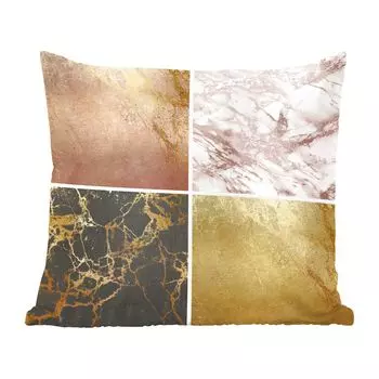 MuchoWow декоративная подушка диванная подушка гостиная декоративная подушка 40х40 см мрамор - розовое - золото - чехлы на диванные подушки - без наполнителя